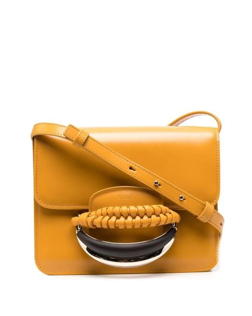 Chloé Orange Kattie Leather Cross Body Bag
