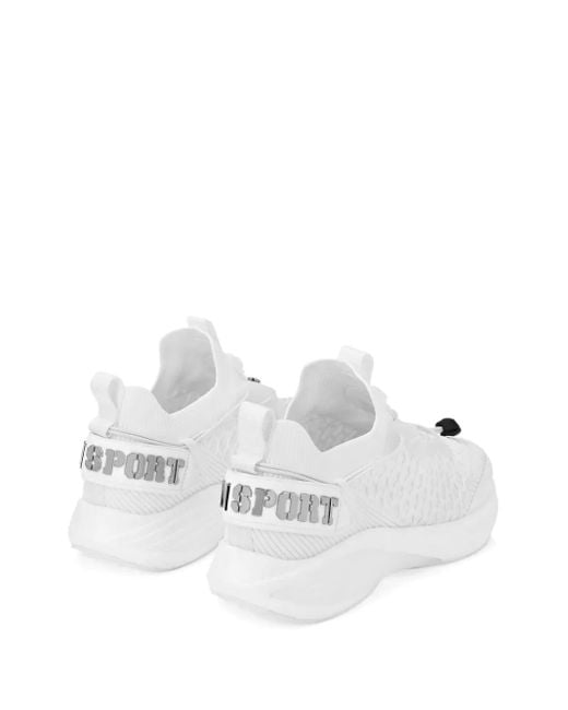 Philipp Plein White Runner Socks Sneakers