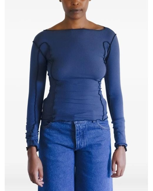 Baserange Blue Omato Long-Sleeve T-Shirt