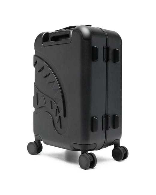 Sprayground Black Patch Cargo Carry-On Luggage