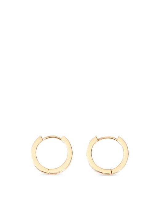 Bimba Y Lola White Small Ivory Hoop Earrings Logo