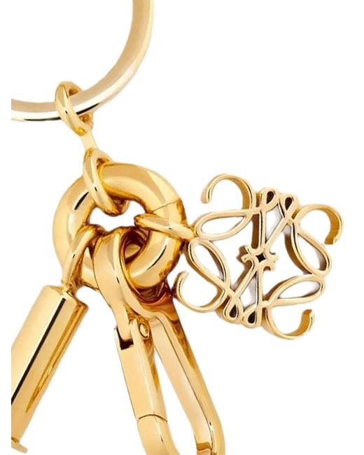 Loewe Metallic Anagram Charm Keyring