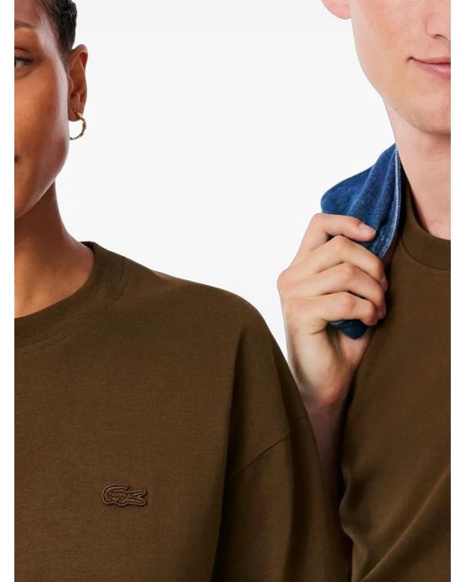 Lacoste Brown Logo-Patch T-Shirt