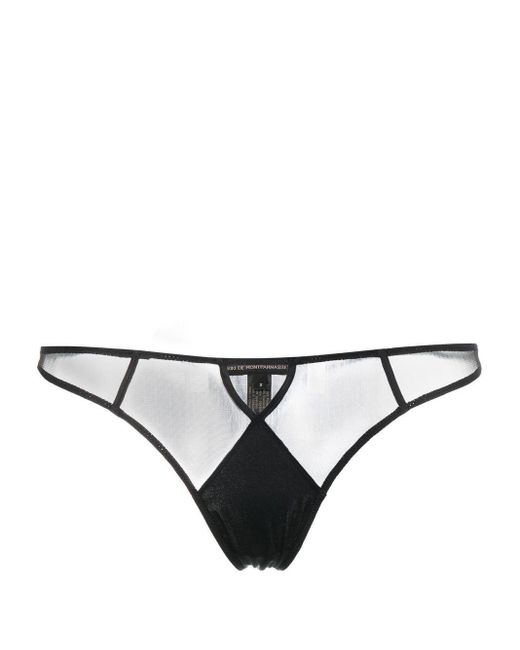 String transparent à taille basse Kiki de Montparnasse en coloris Noir Lyst