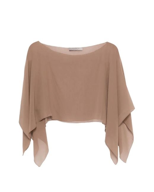 Top drapeado D.exterior de color Natural