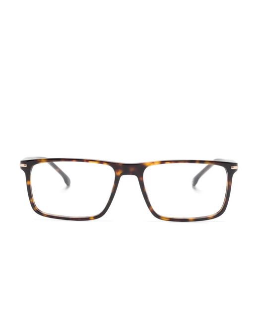 Carrera Brown Brille Mit Eckigem Gestell