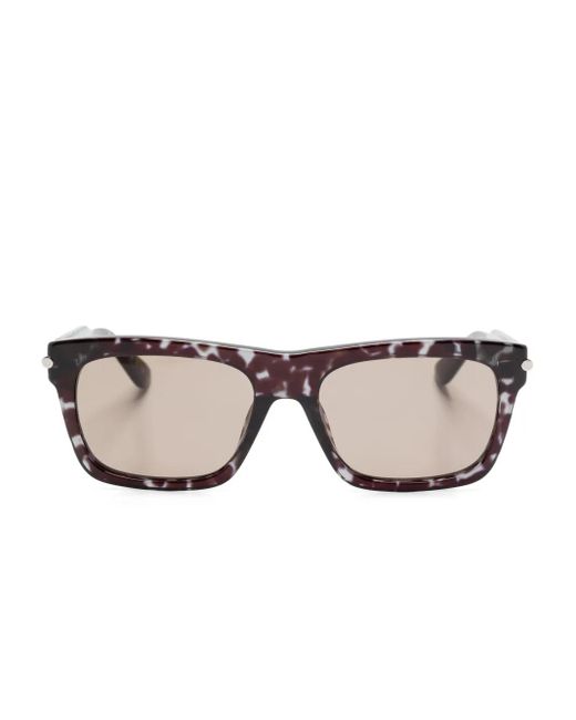 McQueen Black Square-Frame Sunglasses