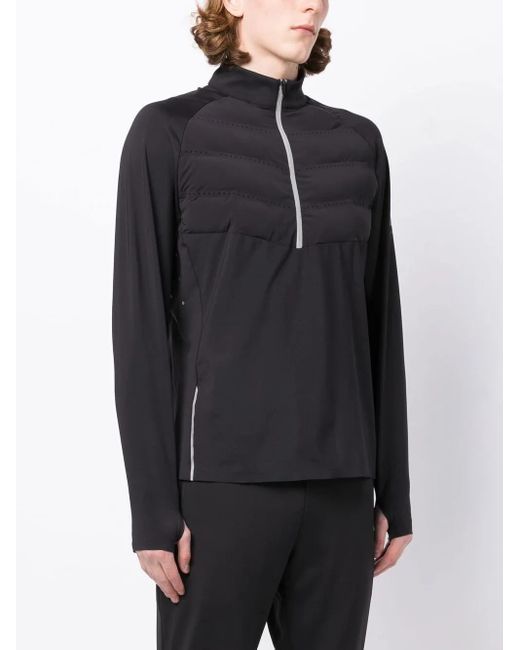Castore Black Zip-Front Logo-Print Jacket for men
