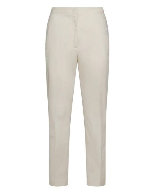 Fabiana Filippi White Side-Pocket Straight Trousers