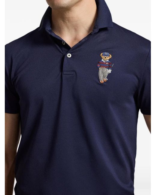 Ralph Lauren Blue Polo Bear Polo Shirt for men