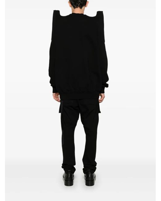 Rick Owens Black Tecsweat Sweatshirt for men