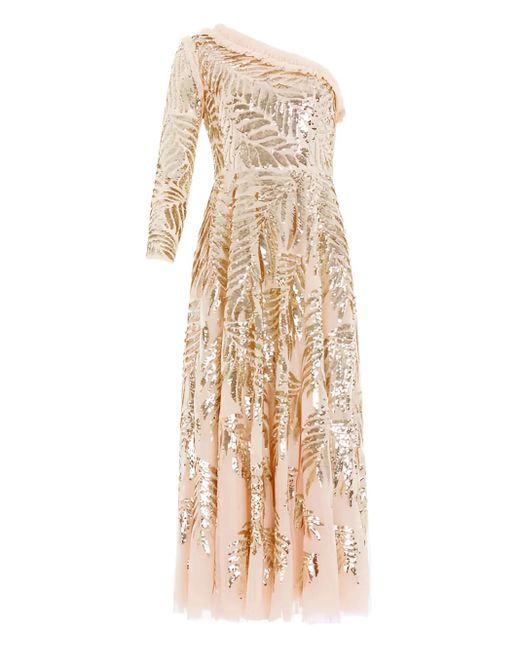 Vestido con lentejuelas Needle & Thread de color Natural