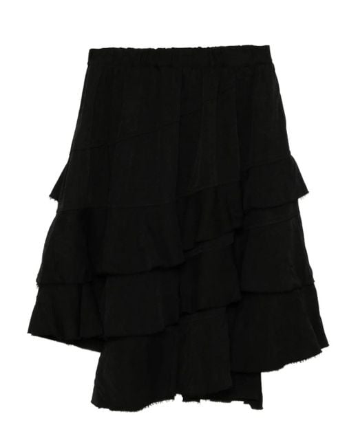 COMME DES GARÇON BLACK Black Ruffled Skirt