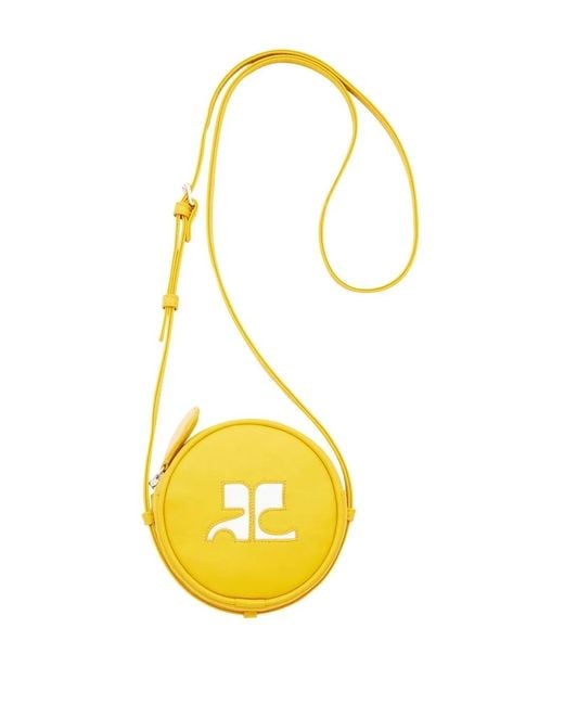 Courreges Metallic Reedition Circle Leather Bag