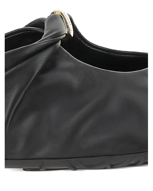 Loewe Black Pebble Leather Ballets