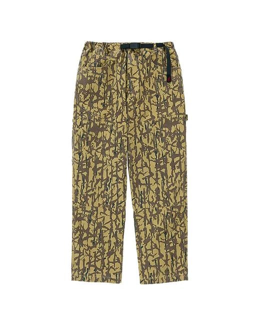 Gramicci Green Taos Canvas Workwear Trousers for men