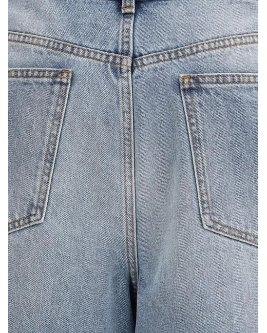 Rohe Blue Sculptural Button-Fastening Jeans