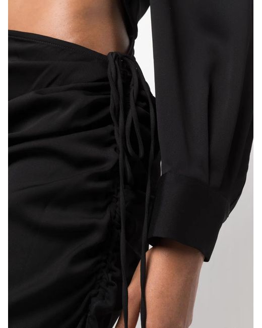 Christopher Esber Black Cut-Out Long-Sleeved Dress