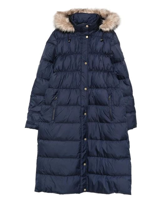 Ralph Lauren Blue Fur Hooded Coat