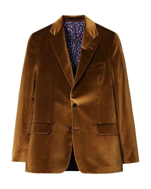 Paul Smith Brown The Brierley Velvet Blazer for men