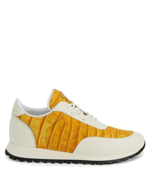 Giuseppe Zanotti Jimi Running Sneakers in Yellow Lyst UK