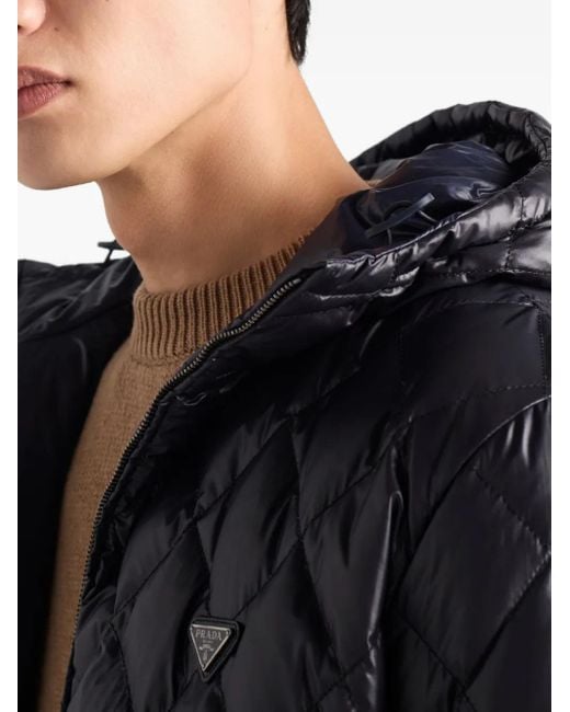 Prada Gevoerd Jack Met Capuchon in het Black voor heren