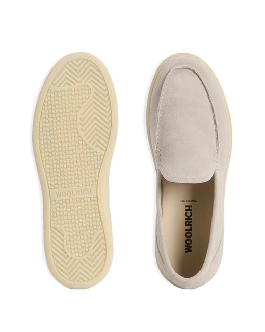 Woolrich White Suede Loafers for men