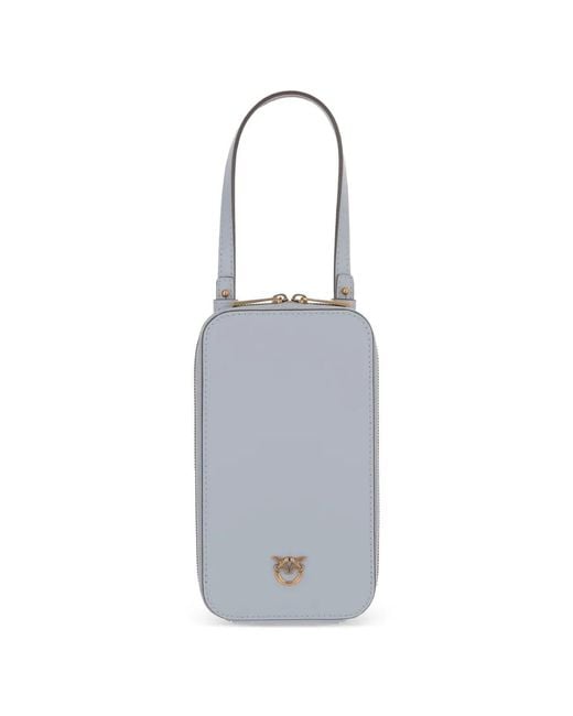 Pinko White Zip-Around Leather Smartphone Case