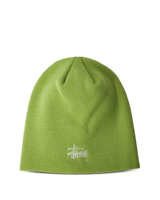 Berretto Con Logo Ricamato di Stussy in Green da Uomo