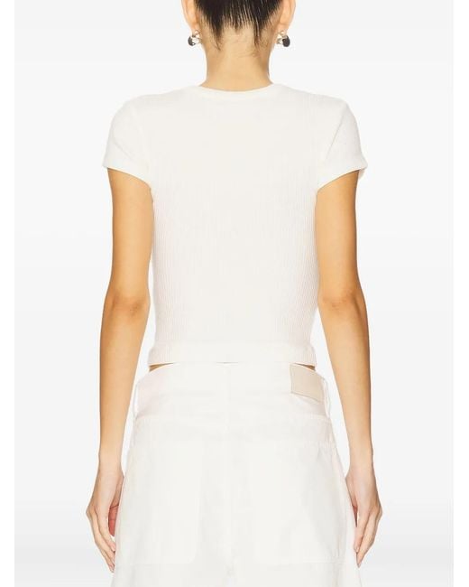 Citizens of Humanity White Crew-Neck T-Shirt