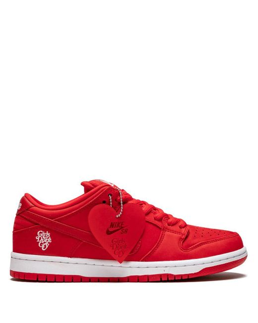 Nike Sb Dunk Low Pro Qs 'girls Don't Cry' Shoes in University Red/White  (Red) for Men - Save 5% | Lyst