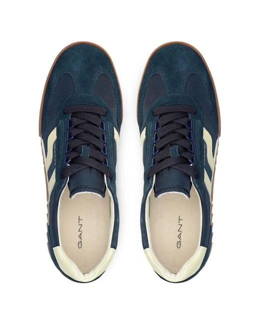 Gant Blue Baylle Striped Lace-Up Sneakers for men