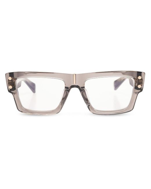 BALMAIN EYEWEAR Brown Square-frame Sunglasses