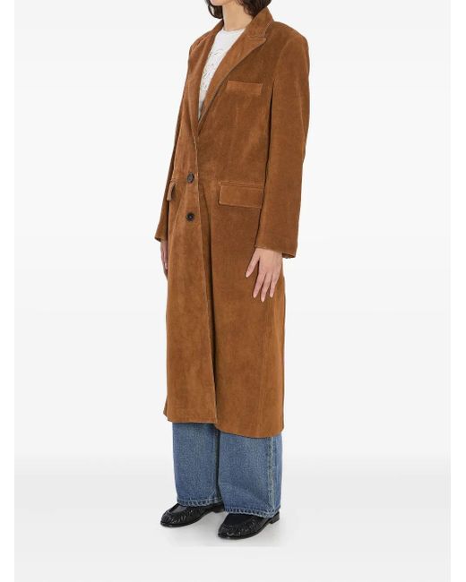 Arma Natural Suede Leather Coat