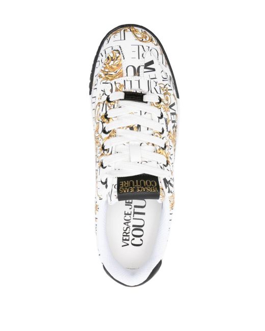 Versace Sneakers Met Barokprint in het White voor heren