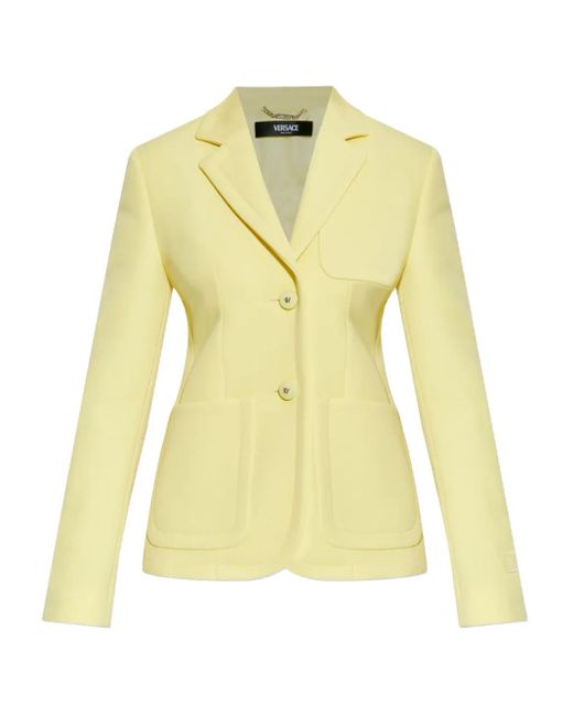 Versace Yellow Blazer With Pockets