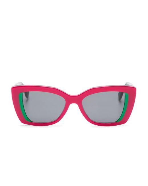 Face A Face Pink Ashoka Square-Frame Sunglasses