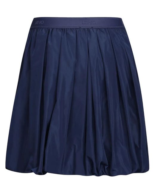 Liu Jo Blue Taffeta Mini Skirt