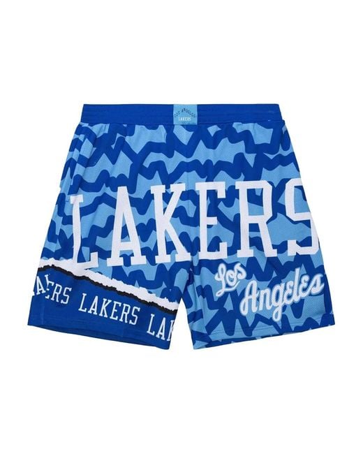 Shorts Los Angeles Lakers Jumbotron 2.0 di Mitchell & Ness in Blue da Uomo