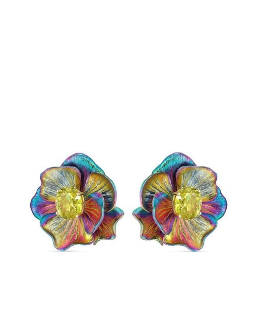 Anabela Chan Blue 18Kt Vermeil Bloom Quartz Earrings