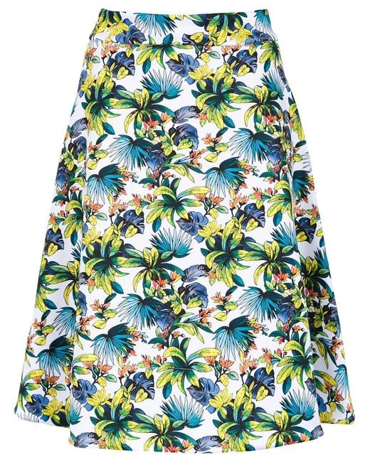 Amir Slama Green Printed A-Line Skirt