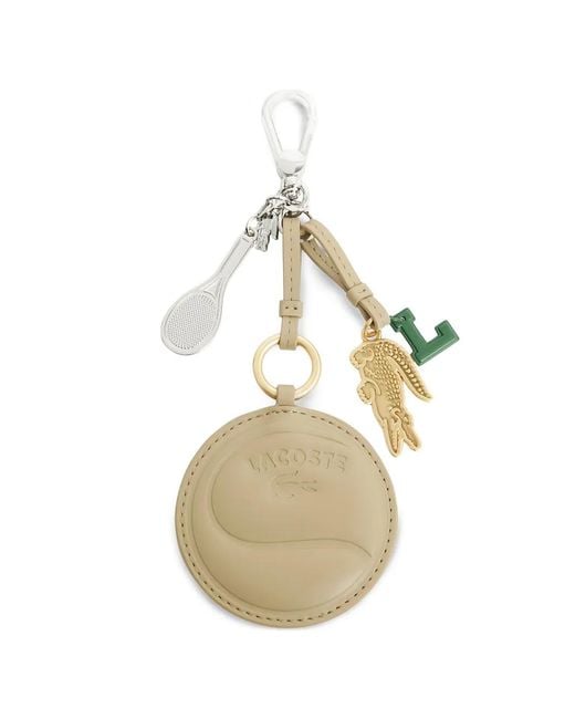 Lacoste Metallic Charm-Detail Keyring