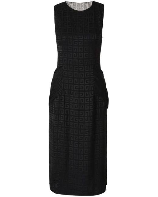 Givenchy ドレープ ジャカード ドレス Black