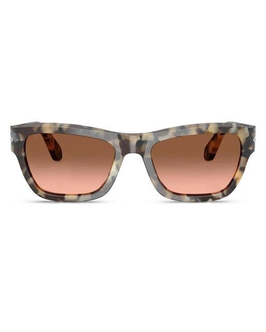 Persol Brown Rectangle-Frame Sunglasses