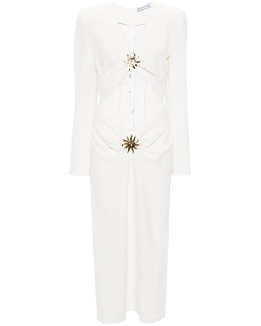 ROWEN ROSE Maxi-jurk Met Applicatie in het White