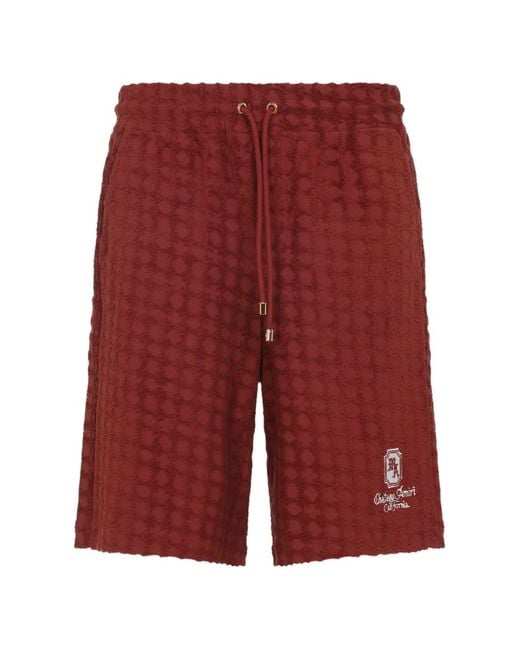 Amiri Red 'Chateau' Bermuda for men