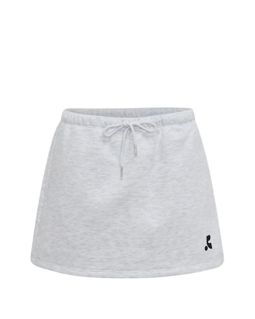 Rest&Recreation White Drawstring-Waist Logo-Print Skort