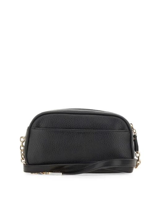 Liu Jo Black Small Pebbled-Effect Shoulder Bag