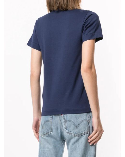 COMME DES GARÇONS PLAY Blue Comme Des Garçons Play Heart Printed T-shirt
