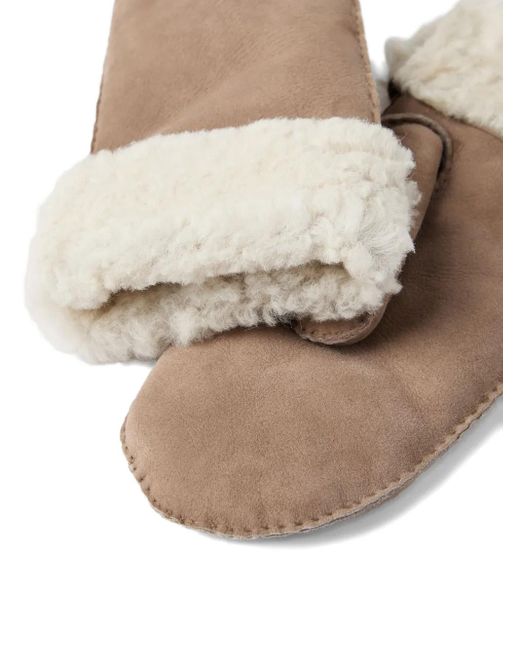 Brunello Cucinelli Natural Shearling Gloves